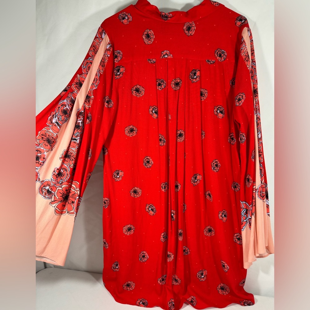 NWT Free People Red flowy dress or blouse - Picture 3 of 9